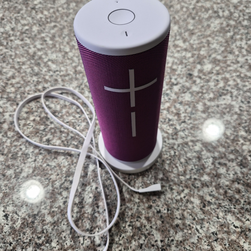 Purple Bluetooth Speaker with Charging Cable